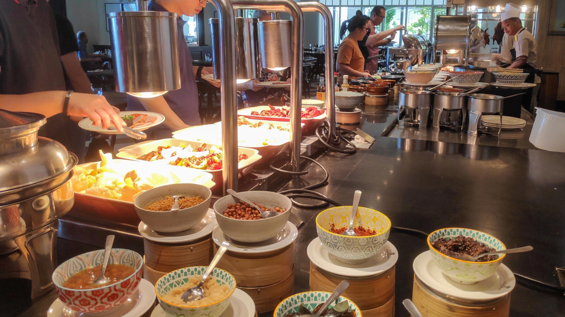 Blueware staff having lunch in Sarkies, E&O Hotel